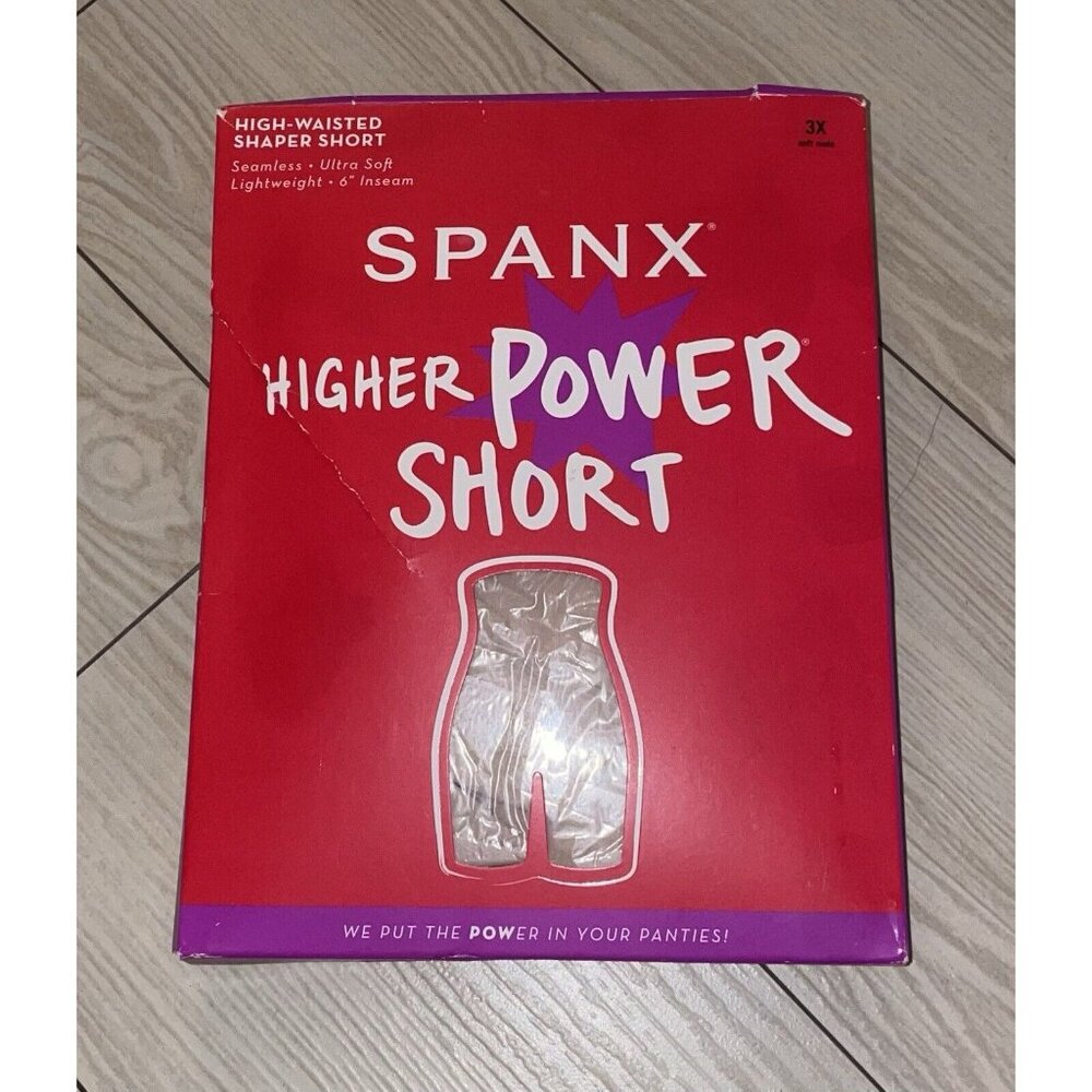 Spanx Higher Power Mid Thigh Short Shapewear 10398R Womens Plus 3X Beige New - Picture 1 of 2